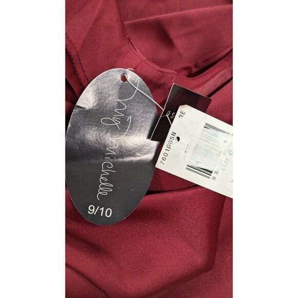 My Michelle Womens Size 9/10 Red Sleeveless V Neck Knee Length Tank Dress - Picture 7 of 9